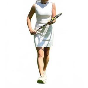 NEW HEDGE taft tennis dress in cream